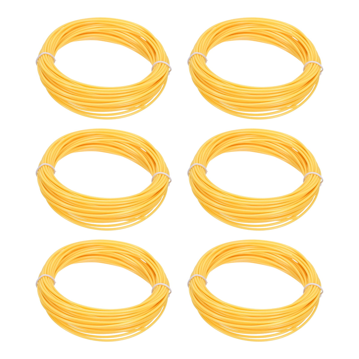 Uxcell 3D Pen Filament 6Pcs 1.75mm Total Length 196.8 Feet Yellow PLA, 3D Pen Filament Refills Low Warping, for Creating Pictures Printed Model Printing Pen