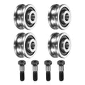Uxcell 4 Pcs U Groove Bearings, 5x16x8mm Rail Ball Bearings Groove Guide Pulley Bearing Steel Replacement for Rail Track Linear Motion System Printing Project ABEC1