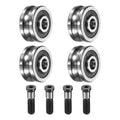 Uxcell 4 Pcs U Groove Bearings, 6x22x10mm Rail Ball Bearings Groove Guide Pulley Bearing Steel Replacement for Rail Track Linear Motion System Printing Project ABEC1