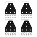Uxcell 4Set 2020 Corner Bracket Plate, T-Slot Aluminum Extrusion Connector, Outside Joint Plate with Screws for 2020 Series Aluminum Profile 3D Printer Frame, Black