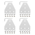 Uxcell 4Set 2020 Corner Bracket Plate, T-Slot Aluminum Extrusion Connector, Outside Joint Plate with Screws for 2020 Series Aluminum Profile 3D Printer Frame, Silver Tone