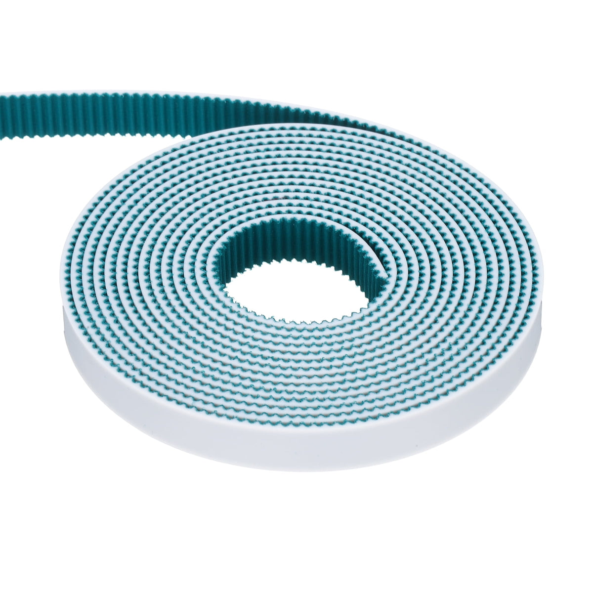Uxcell PU Steel Cord 2GT Timing Belt Green Cloth Teeth 10x2000mm 2mm Pitch 2mm Thick White Open Loop Pulley Timing Belt for 3D Printer