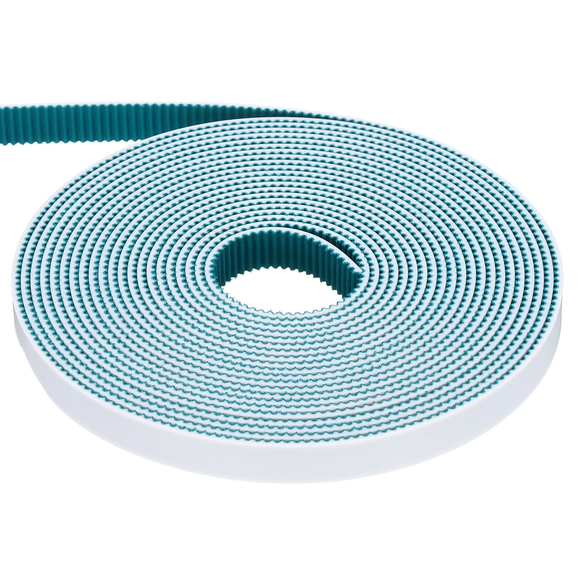 Uxcell PU Steel Cord 2GT Timing Belt Green Cloth Teeth 10x5000mm 2mm Pitch 2mm Thick White Open Loop Pulley Timing Belt for 3D Printer