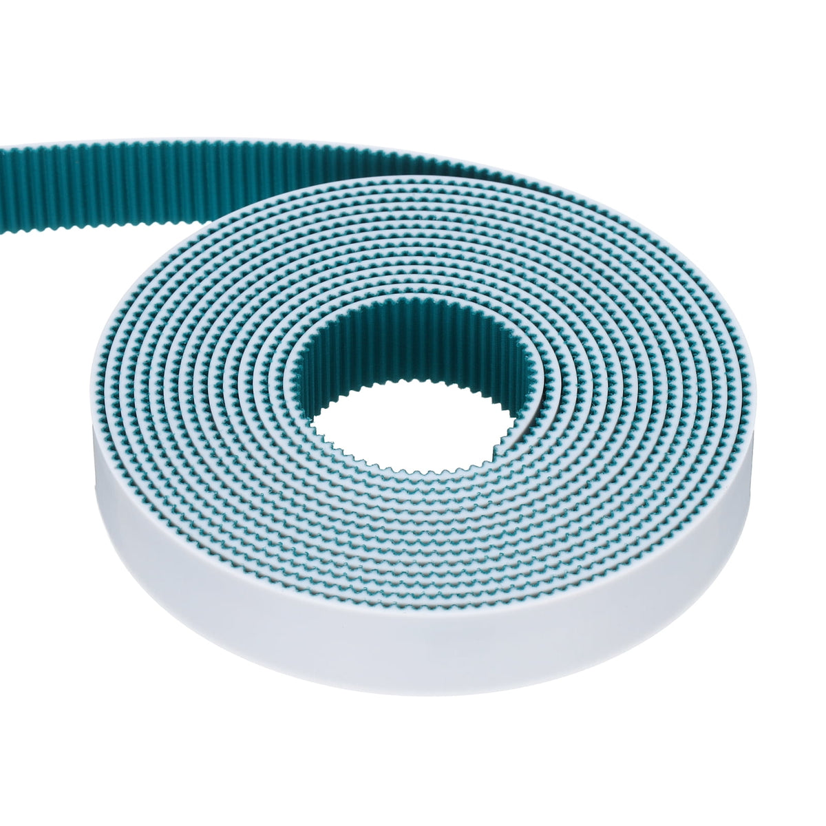 Uxcell PU Steel Cord 2GT Timing Belt Green Cloth Teeth 15x2000mm 2mm Pitch 2mm Thick White Open Loop Pulley Timing Belt for 3D Printer