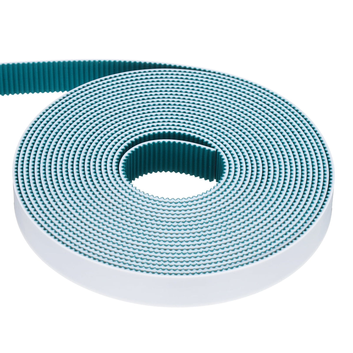 Uxcell PU Steel Cord 2GT Timing Belt Green Cloth Teeth 15x5000mm 2mm Pitch 2mm Thick White Open Loop Pulley Timing Belt for 3D Printer