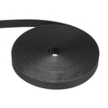 Uxcell Polyurethane PU Fiber Cord 2GT Timing Belt 10x2000mm 2mm Pitch 2mm Thick Black Open Loop Pulley Timing Belt for 3D Printer