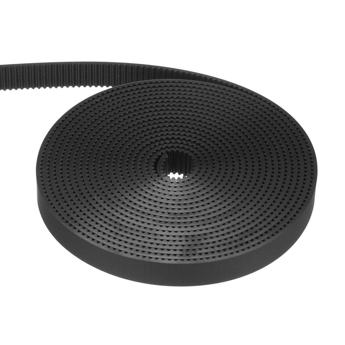Uxcell Polyurethane PU Fiber Cord 2GT Timing Belt 10x2000mm 2mm Pitch 2mm Thick Black Open Loop Pulley Timing Belt for 3D Printer