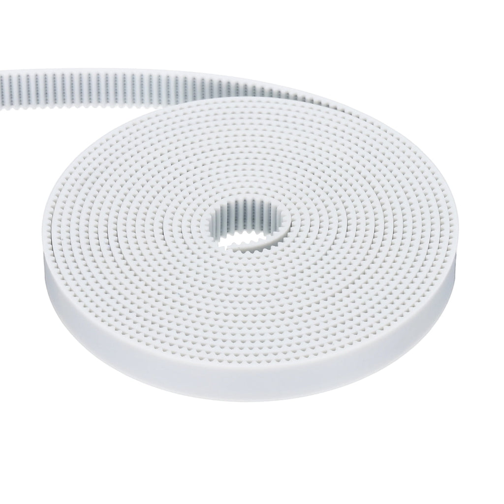 Uxcell Polyurethane PU Steel Cord 2GT Timing Belt 10x2000mm2mm Pitch 2mm Thick White Open Loop Pulley Timing Belt for 3D Printer