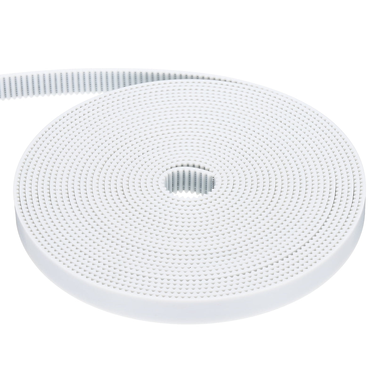 Uxcell Polyurethane PU Steel Cord 2GT Timing Belt 10x5000mm2mm Pitch 2mm Thick White Open Loop Pulley Timing Belt for 3D Printer