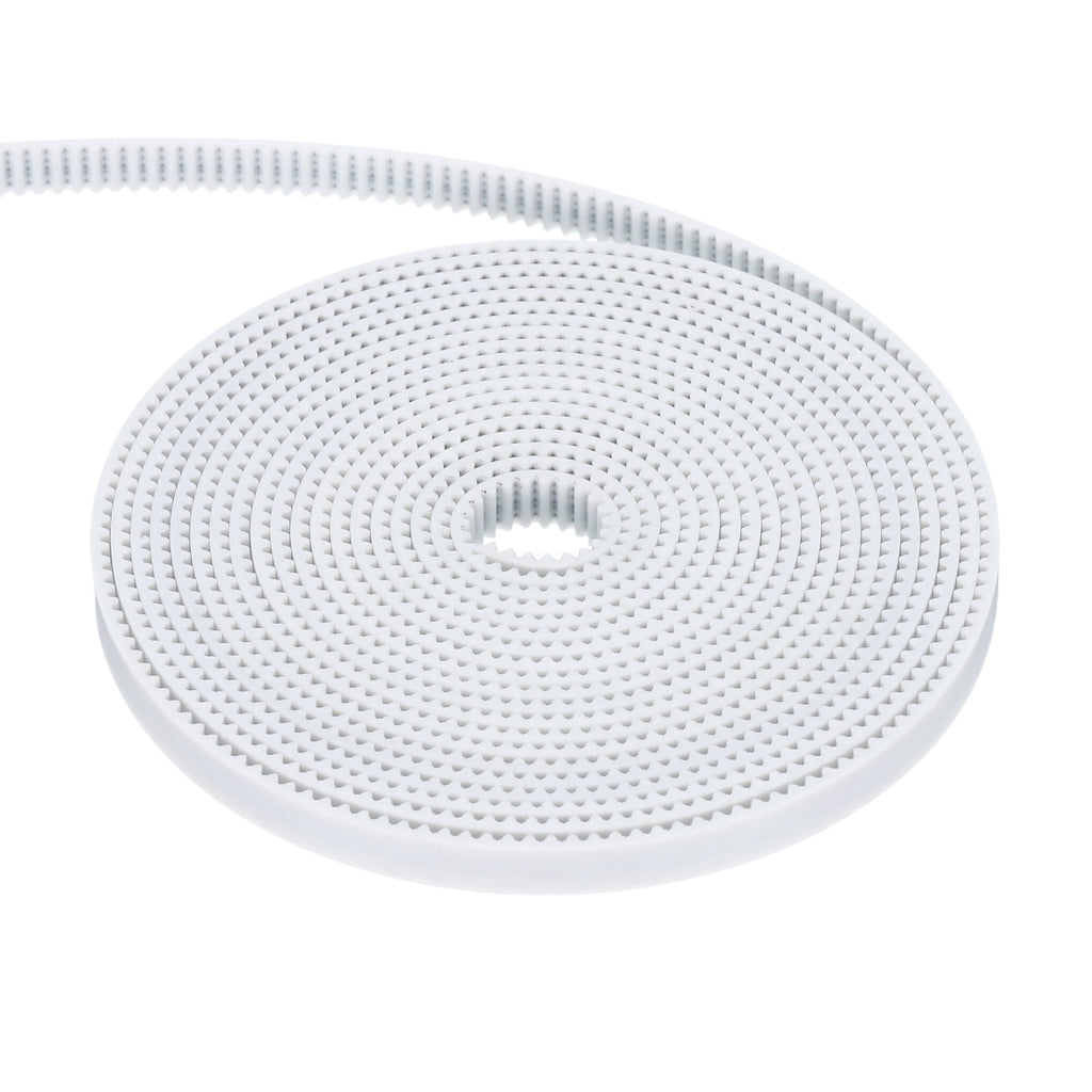 Uxcell Polyurethane PU Steel Cord 2GT Timing Belt 6x2000mm2mm Pitch 2mm Thick White Open Loop Pulley Timing Belt for 3D Printer