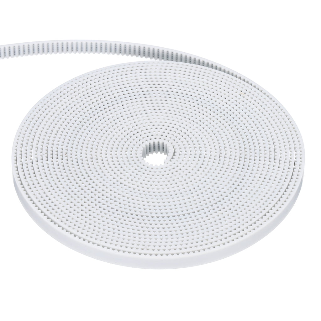 Uxcell Polyurethane PU Steel Cord 2GT Timing Belt 6x5000mm2mm Pitch 2mm Thick White Open Loop Pulley Timing Belt for 3D Printer
