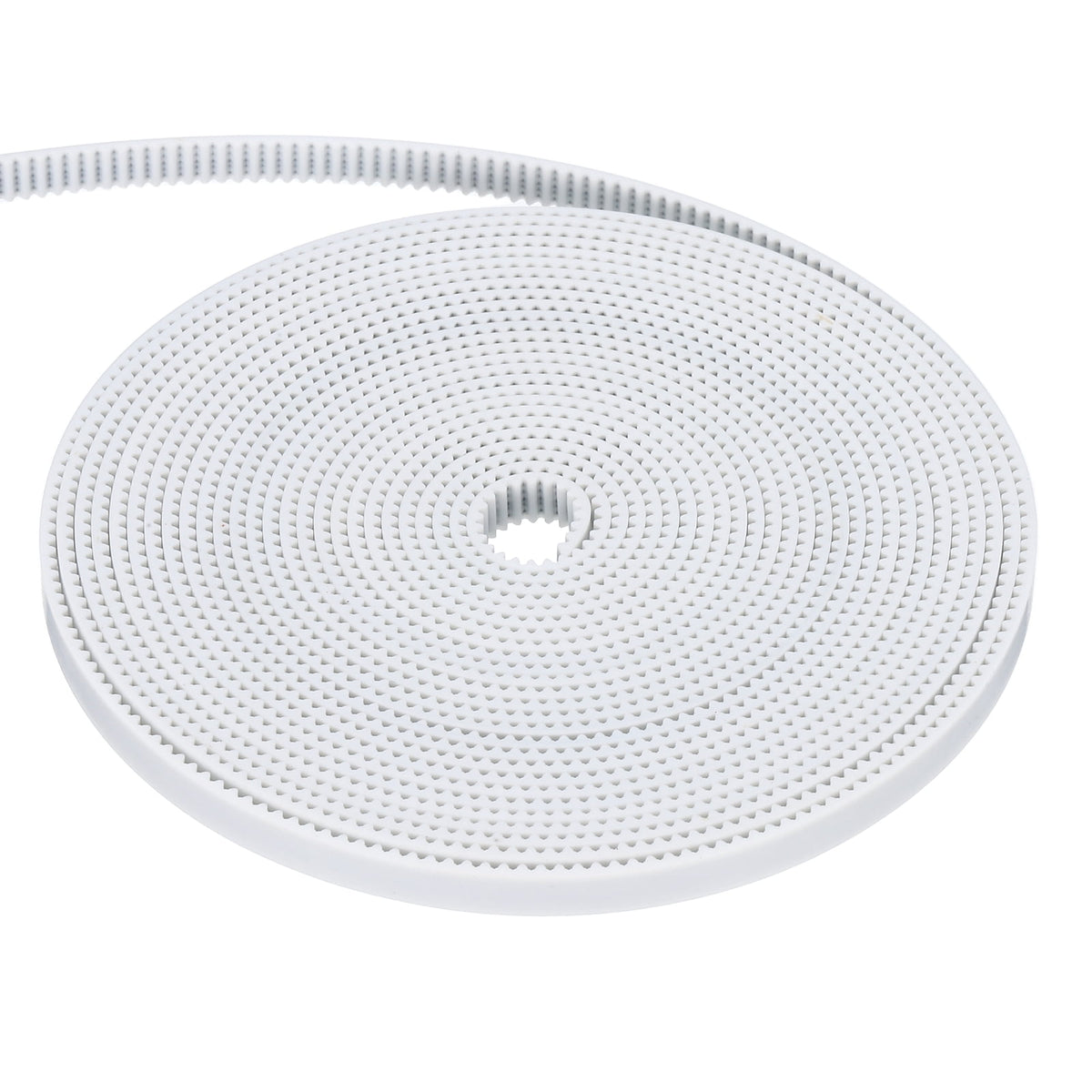 Uxcell Polyurethane PU Steel Cord 2GT Timing Belt 6x5000mm2mm Pitch 2mm Thick White Open Loop Pulley Timing Belt for 3D Printer