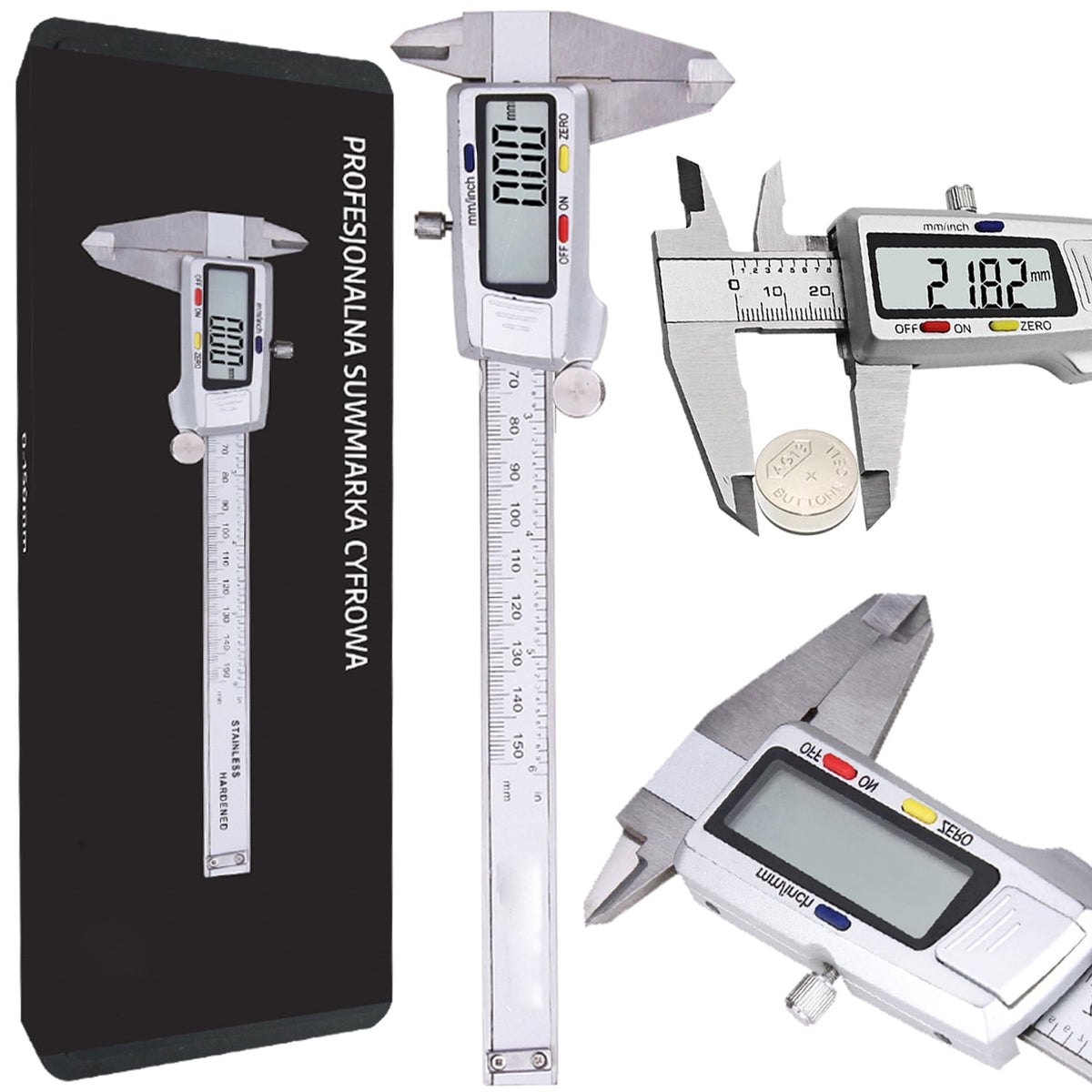 Vernier caliper Electronic digital caliper Stainless steel high precision 0-150-200-300mm caliper