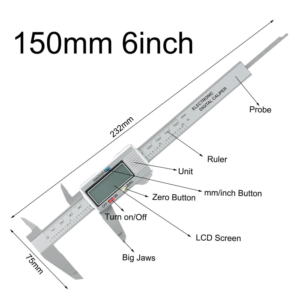 Versatile Tool for Electronics and Crafts Digital Caliper Vernier Micrometer