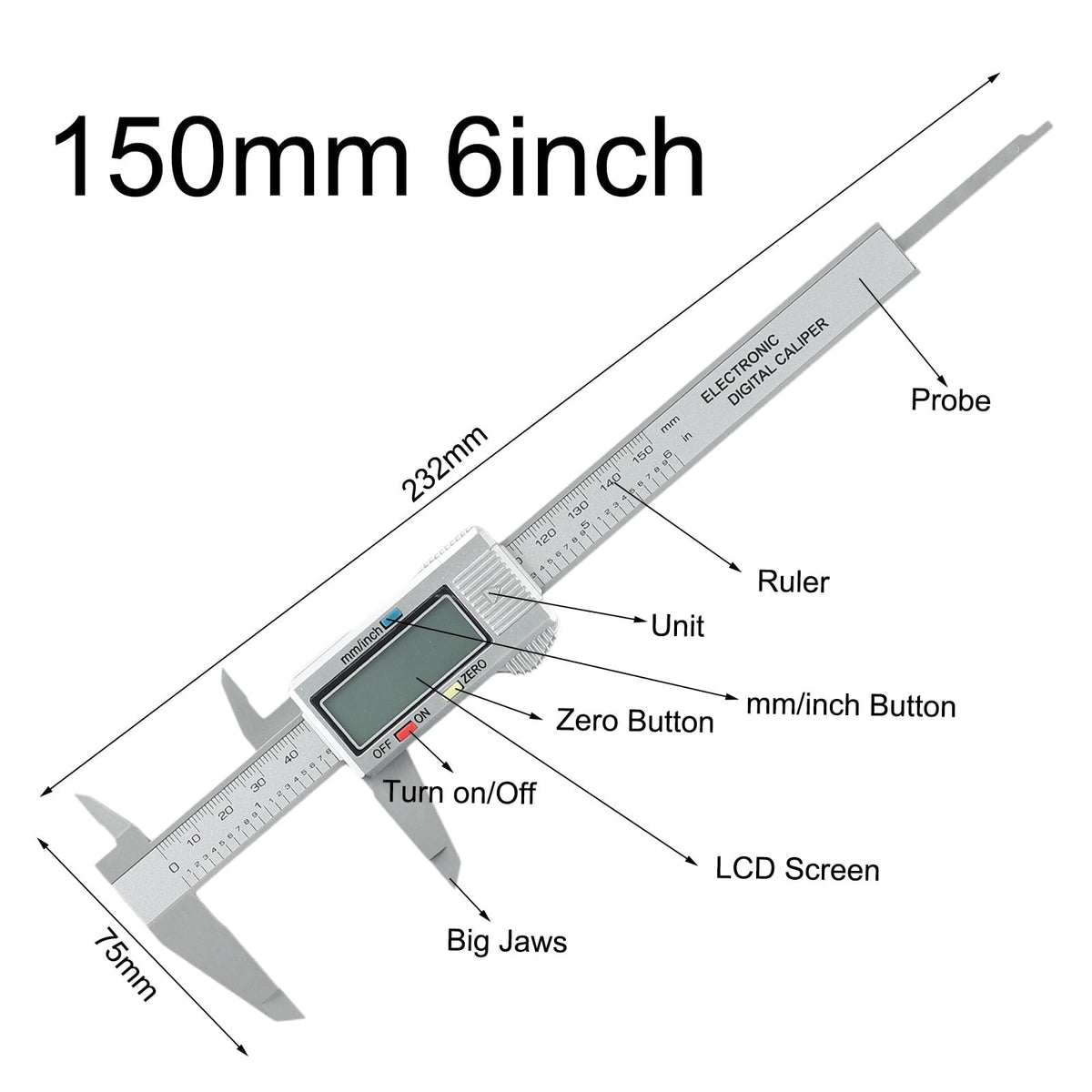 Versatile Tool for Electronics and Crafts Digital Caliper Vernier Micrometer