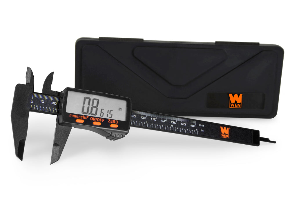 WEN Electronic 6.1-Inch Digital Caliper with LCD Readout and Storage Case