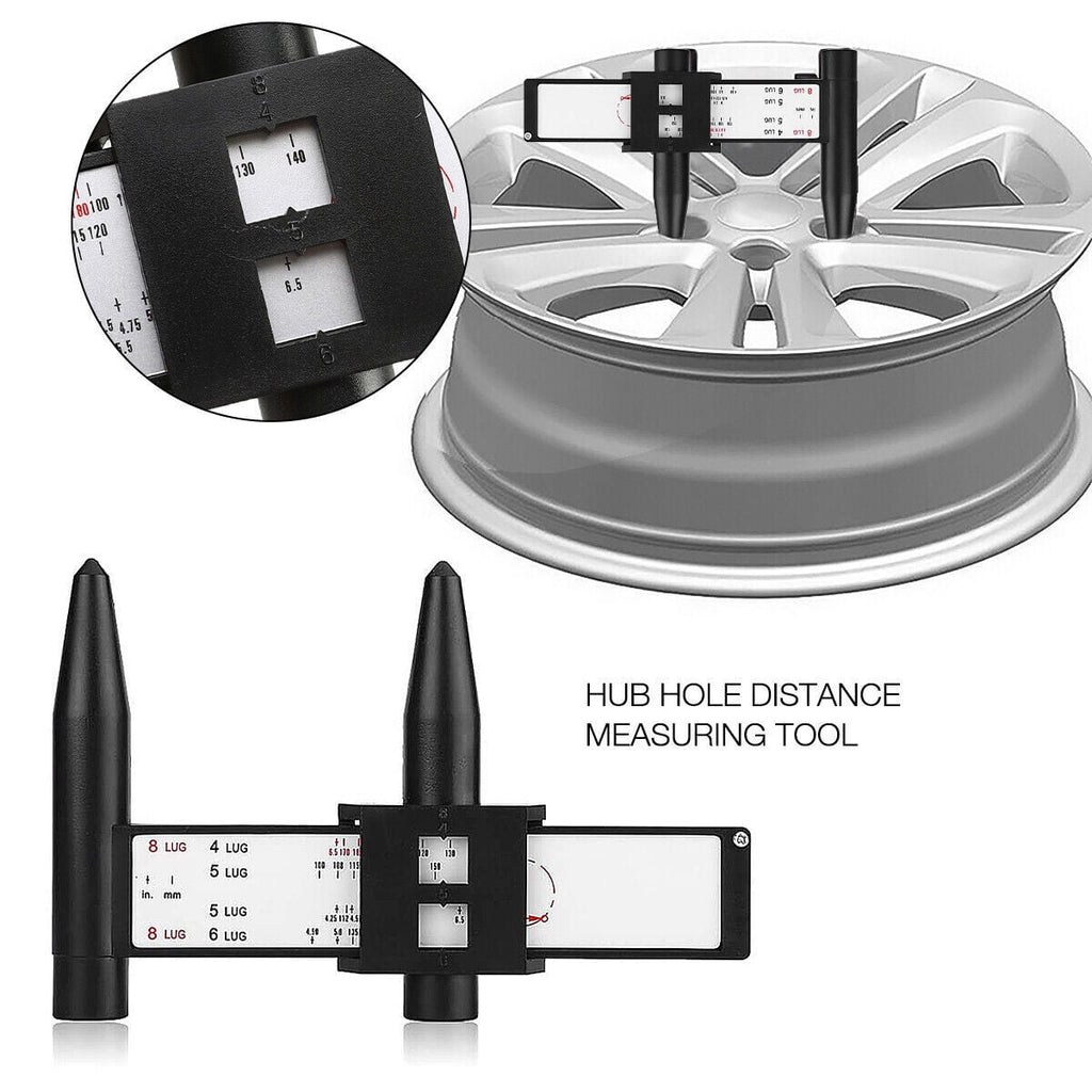 Wheel Rim Bolt Pattern Measuring Tool 4 5 6 8 Holes Sliding Caliper PCD Gauge
