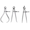 Whoamigo 8 inches Inside Spring Outside Divider Caliper Set Calipers Measuring Tool for Wood Turning Lathe Projects 3 Pack
