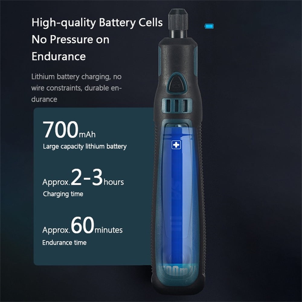 Cordless Rotary Tool with 50-Piece Accessory Kit, 3-Speed and USB Charging, Polishing, Drilling, Etching, Engraving, DIY Crafts