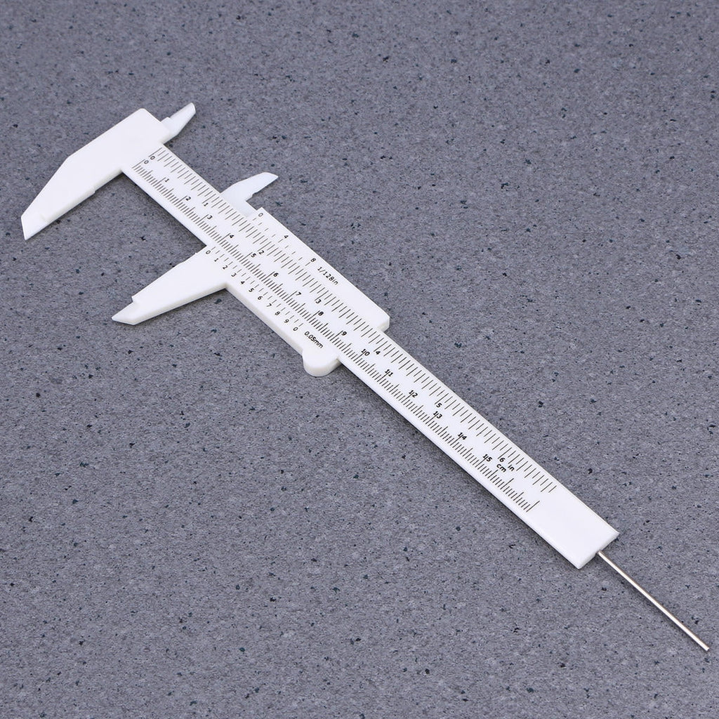 GETAJGHSD White Plastic Caliper with Dual Internal and External Measurement for Precise Industrial and Use
