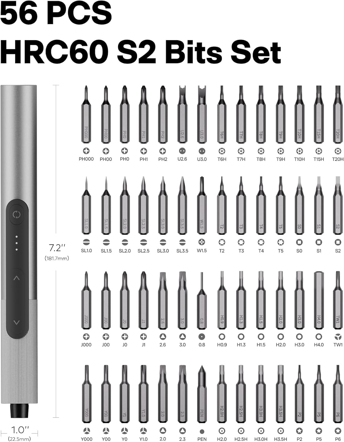 HOTO SNAPBLOQ™ D-A03 Mini Electric Drill Pen, 3-Speed Rechargeable Electric Engraving Pen, 20 Bits LED Light, for Carving, Jewelry Making, PCB, Wood, Plastic, DIY