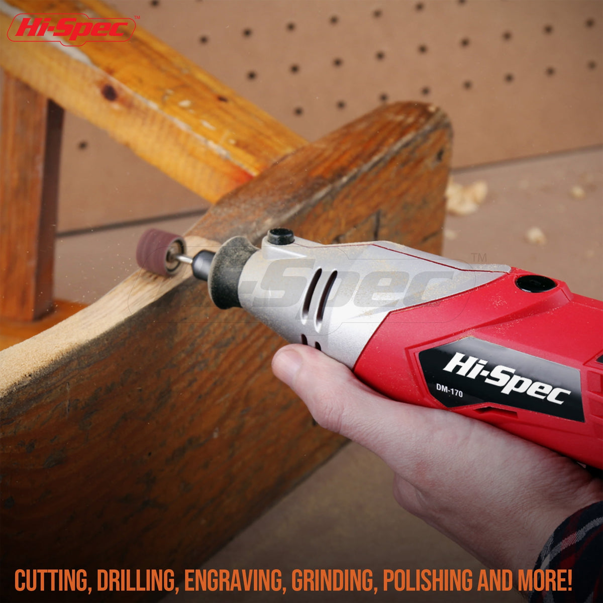 Hi-Spec DT30305 160W Corded Electric Rotary Tool Kit, Drill, 35000 RPM, 2 Speeds, 121 Pieces, 110V