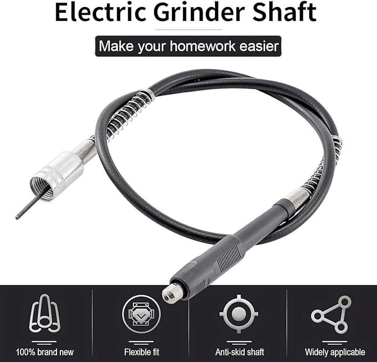 SkyAuks Rotary Grinder Tool with Flexible Hose, Fits Dremel Universal Rotary Tool, 180CM