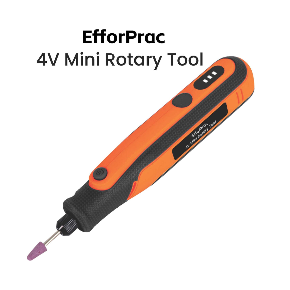 EfforPrac 4V Mini Cordless Rotary Tool Kit with 32 Accessories for Nails Grinding Polishing Woodworking, DIY Crafts Engraving (Orange)