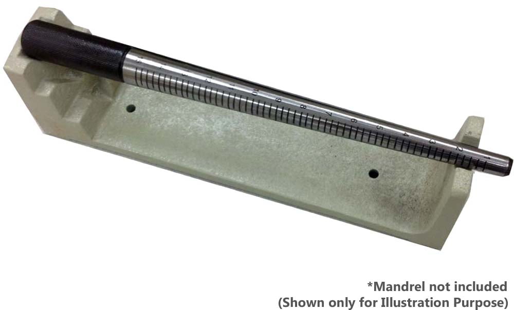 BENCH WIZARD Ring Mandrel Stand | Solid Metal Construction | Holds Standard Mandrel Sizes | Pre-Drilled for Table Mounting | Dependable Jewelry Crafting Tool