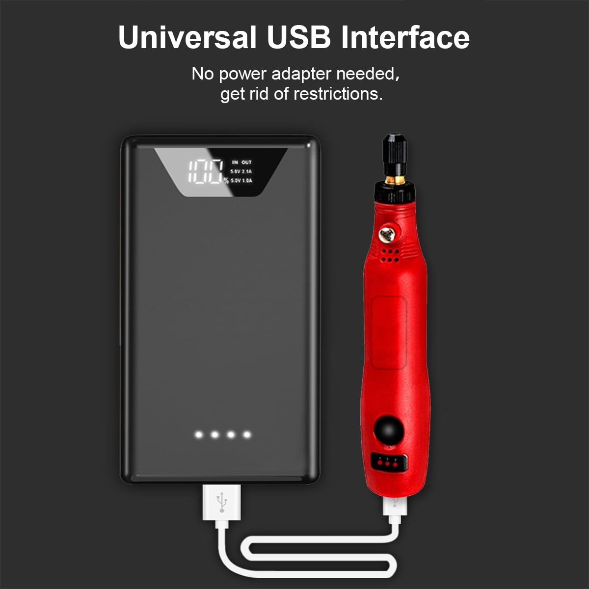 Cordless Rotary Tool Adjustable Speed Mini Electric Grinder Rechargeable Engraving Pen with 3 Speed and 36Pcs Accessories for Sanding Polishing Drilling Carving