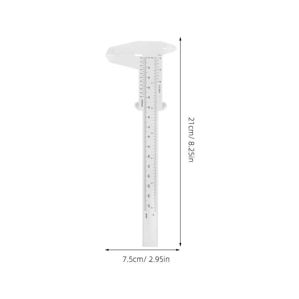 WEUVEB 5Pcs Plastic Vernier Calipers Portable Lightweight Measuring Tool with Vernier Scale