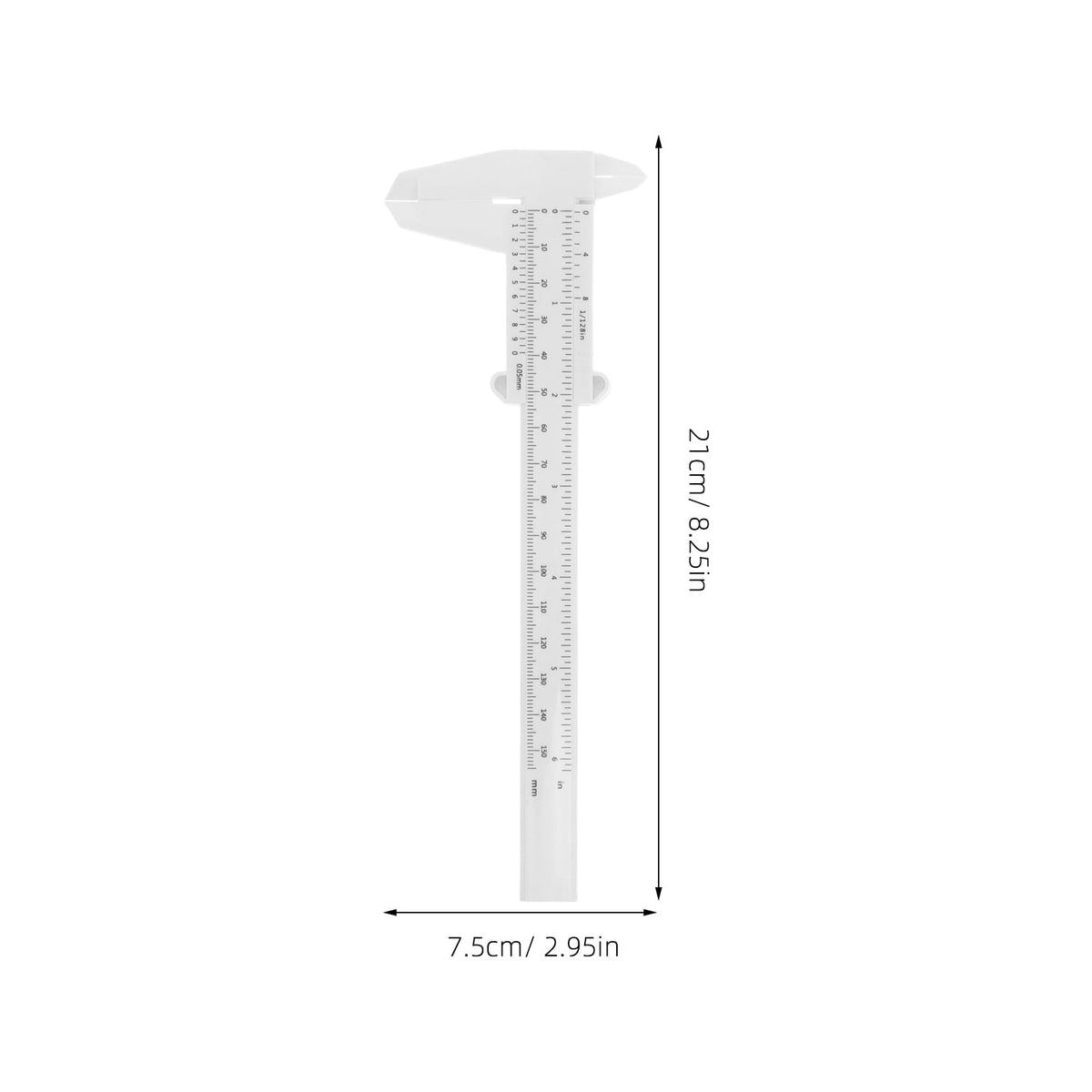 WEUVEB 5Pcs Plastic Vernier Calipers Portable Lightweight Measuring Tool with Vernier Scale
