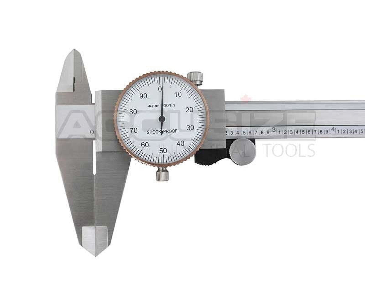 Accusize 0-12 inch by 0.001 inch Precision Dial Caliper, Stainless Steel, in Fitted Box, P920-S212