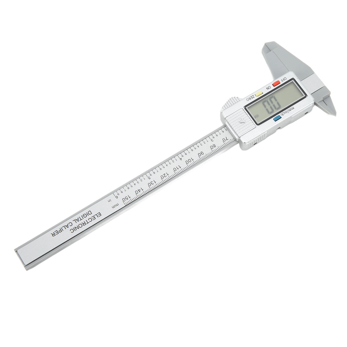 NFTIGB Digital Caliper Electronic LCD Screen Displays 6 inches / 150 mm Measuring Tool Inch Millimeter Conversion PA66 Silver