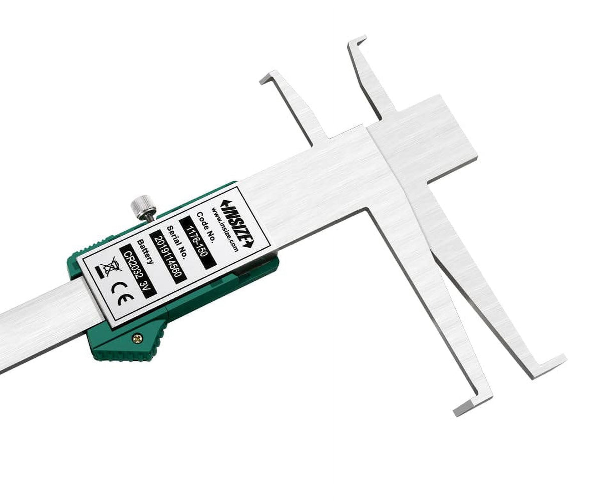 Insize ELECTRONIC INSIDE GROOVE CALIPER, upper jaw .35-6"/9-150mm, lower jaw .59-6"/15-150mm