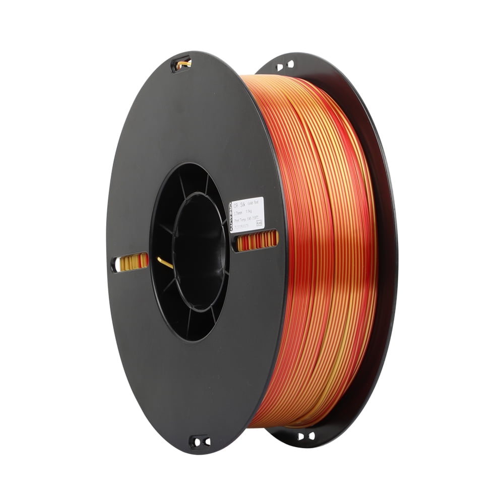 Creality 3D Printing Silk PLA Filament 3D Printer Gold Silver Shiny Filaments 1.75mm Neatly Wound Dimensional Accuracy +/- 0.03 mm Silk Smooth Printing 2.2lbs for Most 3D Printers