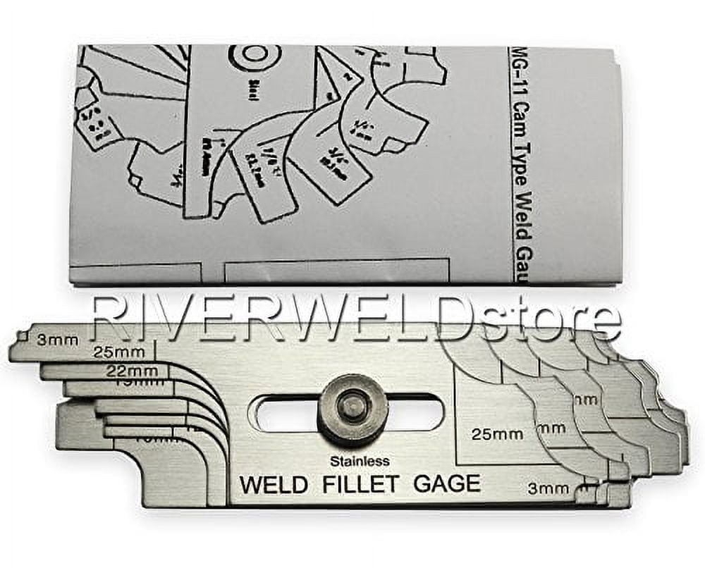 7piece Fillet Weld Set Gage RL Gauge Welding Inspection Test Ulnar Metric