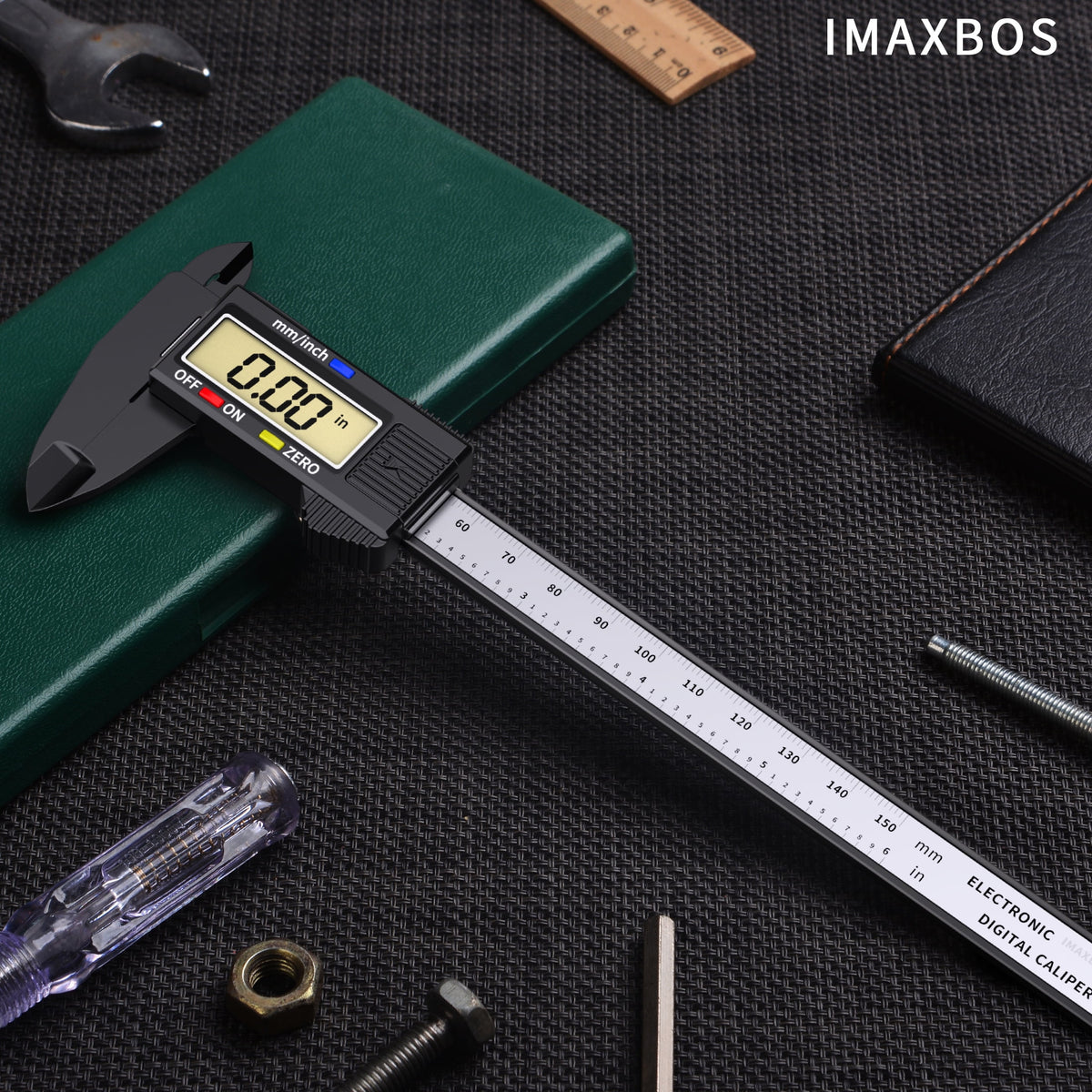 IMAXBOS Digital Caliper Measuring Tool Electronic Micrometer 6 inch Vernier Caliper
