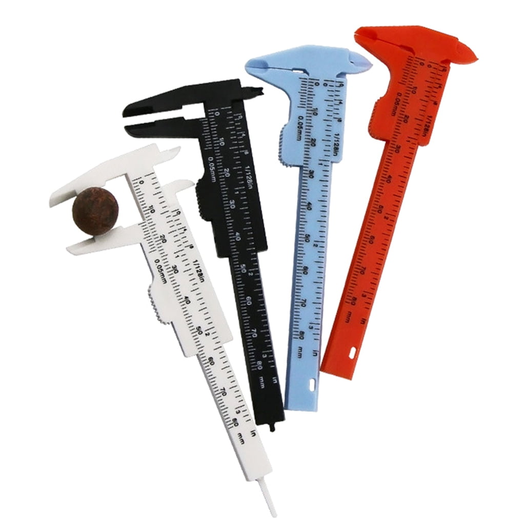 Plastic Calipers 4pcs 3inch Verniers Calipers Small Sliding Calipers Calipers Double Scale Sliding Gauges Measuring Tool