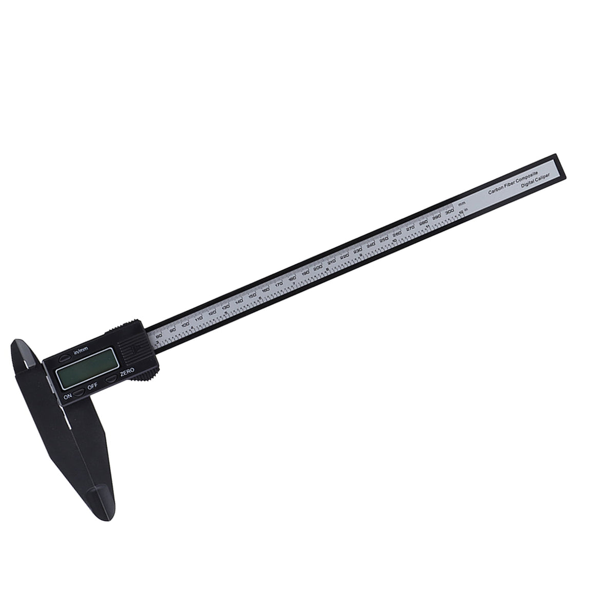 Professional Digital Electronic Caliper 12 Inch Carbon Ruler Long Jaw Vernier Measuring Tool with High Accuracy LCD Screen Metric Imperial Conversion Clear Key for Precise Blueprint DIY Carpentry