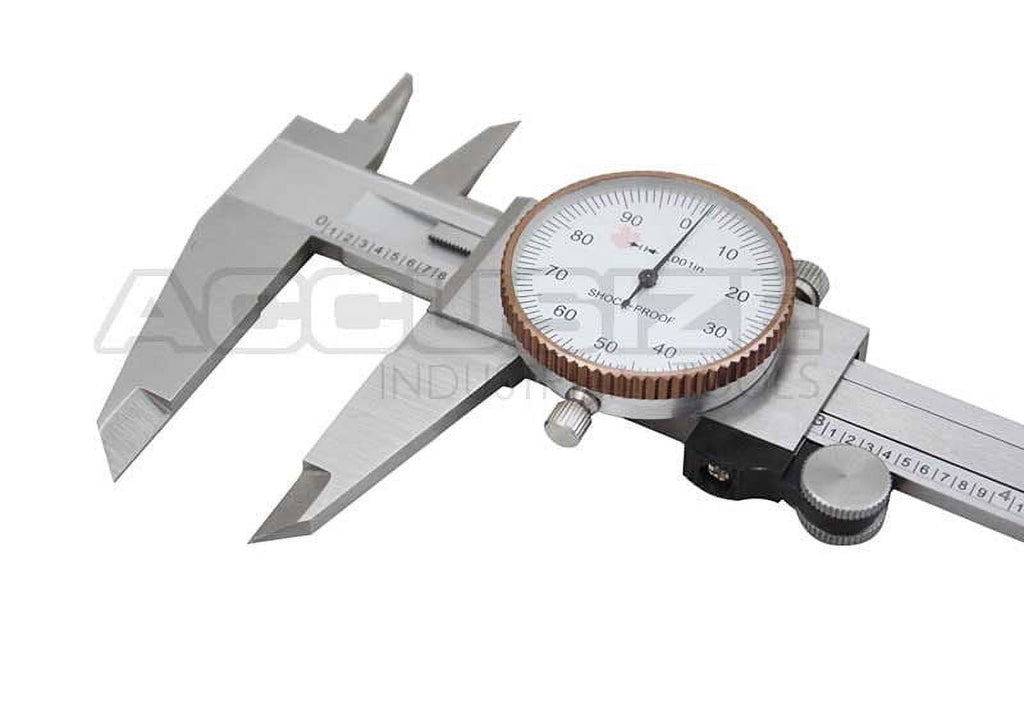 Accusize 0-12 inch by 0.001 inch Precision Dial Caliper, Stainless Steel, in Fitted Box, P920-S212