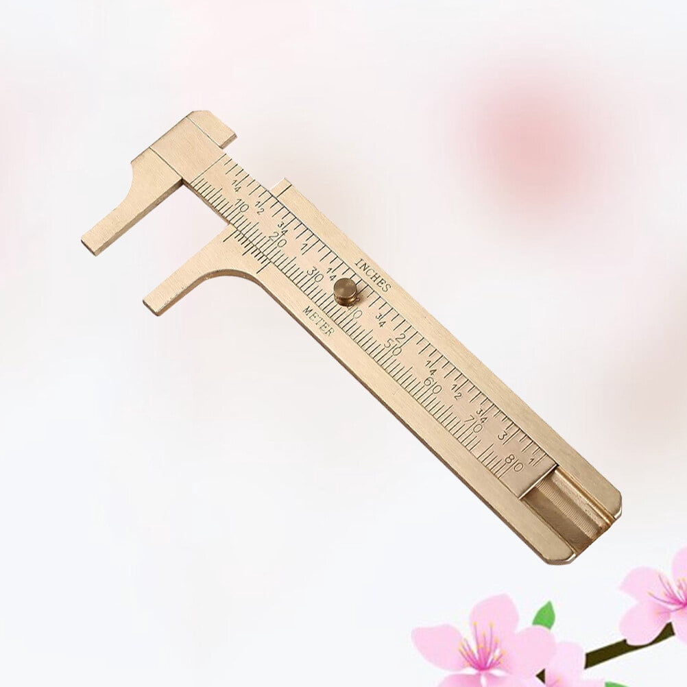Tinksky 1pc Copper Vernier Caliper Pocket Caliper CM/Inch Dual Scale Wear Resistance with High Precision for Measurement