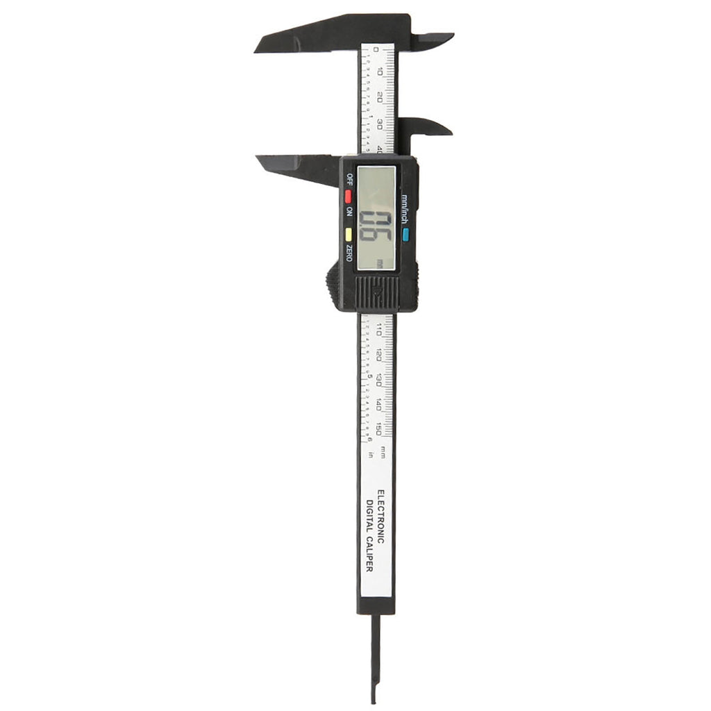 BIMZUC 6 inch Digital LCD Vernier Caliper Gauge Micrometer Measuring Tool, Accurate 150mm Measurement Caliper for Lab Workshop Farm School Jewelry, Lightweight Durable Plastic Construction