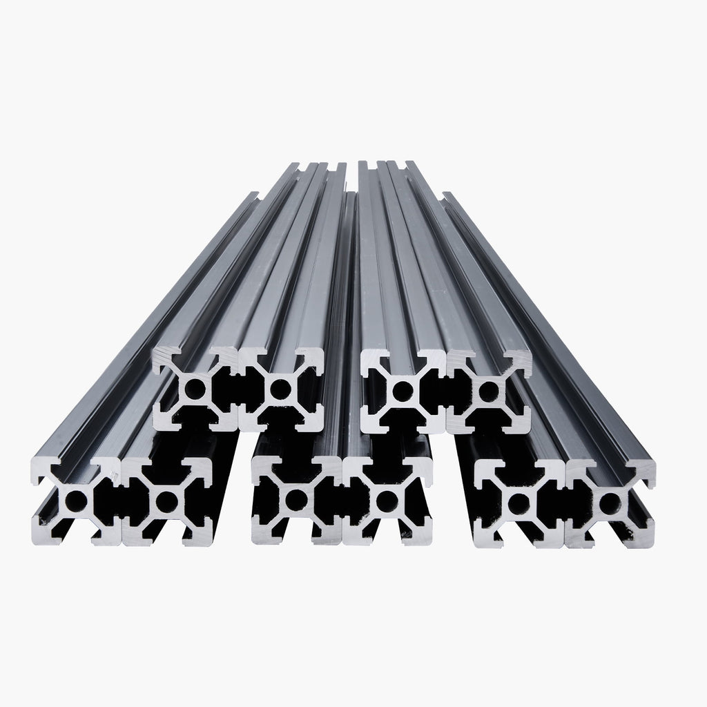 KFFKFF 10PCS 78.7in (2000mm) T Slot 2020 Aluminum Extrusion Profile, European Standard Anodized Linear Rail, Durable Aluminum Rail for 3D Printer, CNC Machine Projects, Laser Engraving, Black