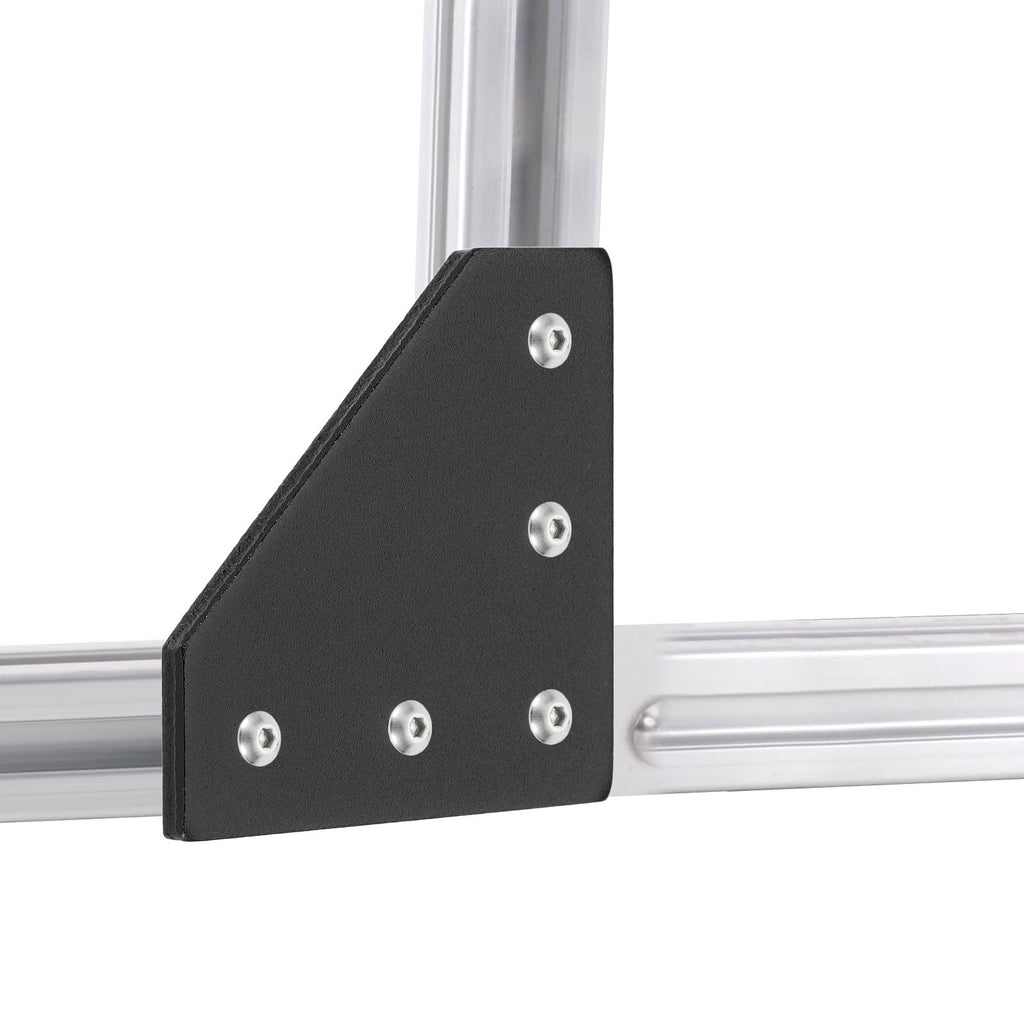 Uxcell 6Set 2020 Corner Bracket Plate, L-Slot Aluminum Extrusion Connector, Outside Joint Plate with Screws for 2020 Series Aluminum Profile 3D Printer Frame, Black
