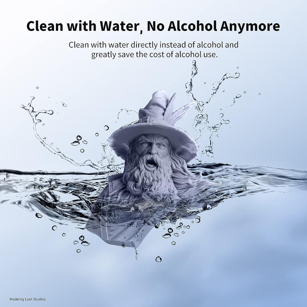 ANYCUBIC Water-Wash Resin For LCD 3D Printer High Precision Low Odor Low Viscosity 3D Printing Standard Photopolymer(Gray 2kg)