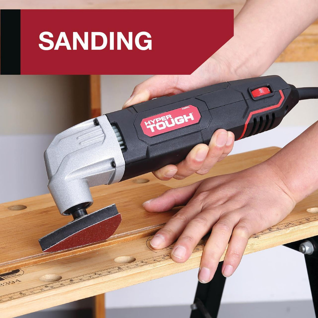 Hyper Tough 2.1 Amp Corded Oscillating Multi-Function Tool with Variable Speed and Accessories