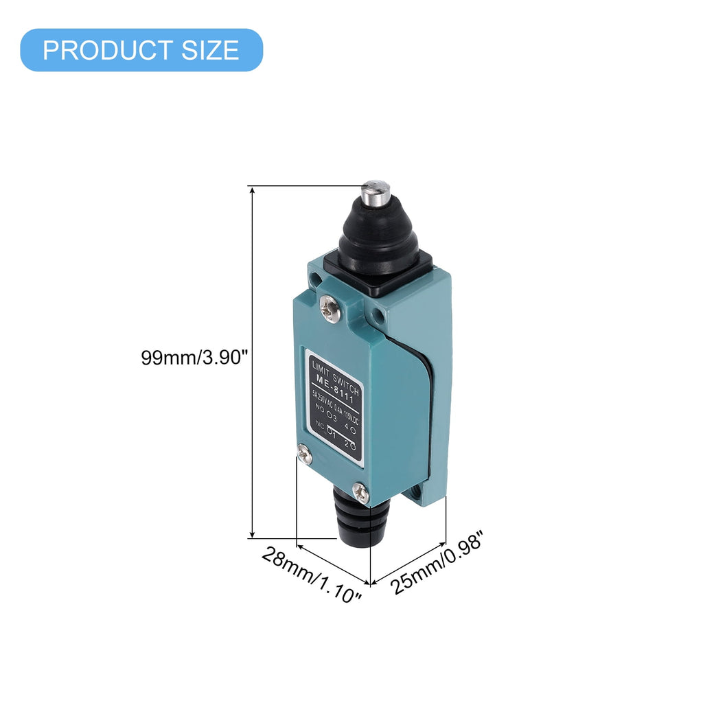 Limit Switch Roller Plunger ME-8111 Mount 1NC1NO 3D Printer Switch Metal Momentary Switch 2 Pcs