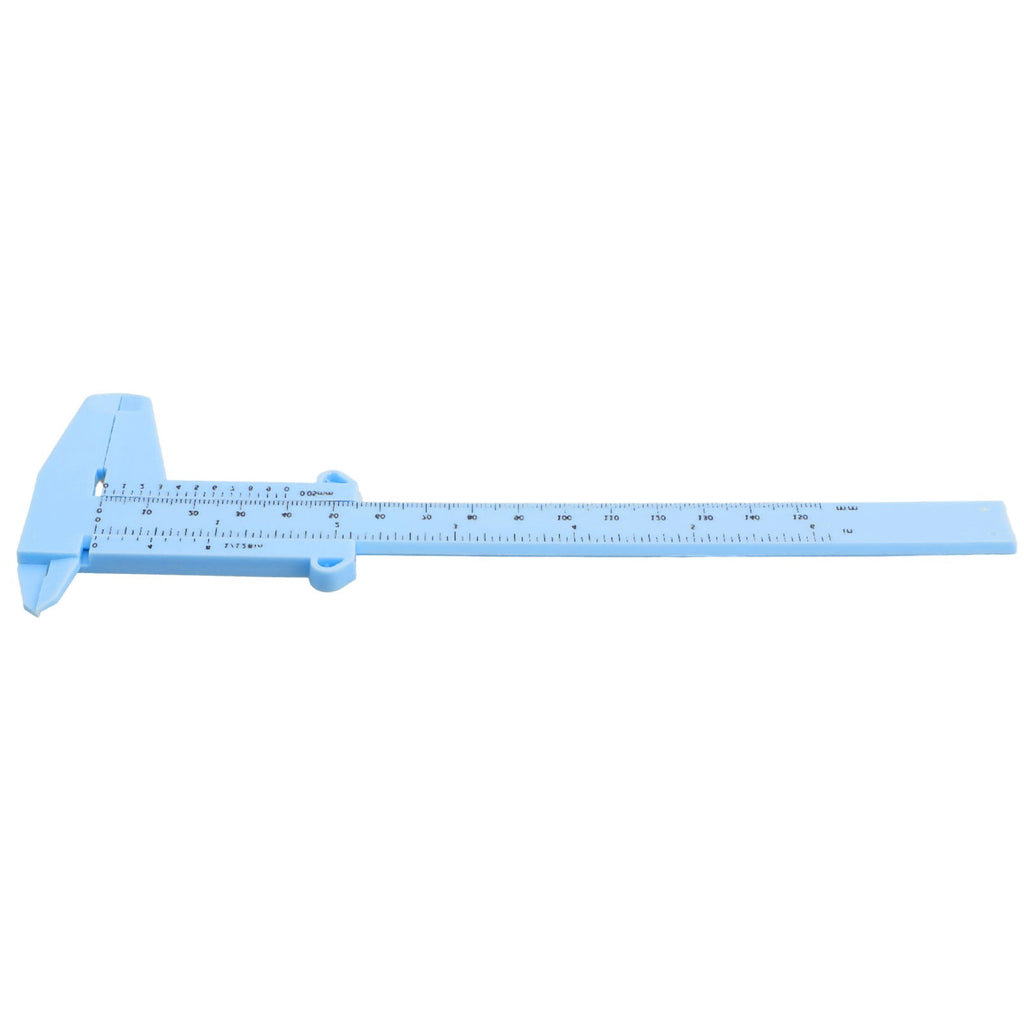 0-150Mm Vernier Calipers Double Rule Scale Plastic Depth Height Measure Tool Blue