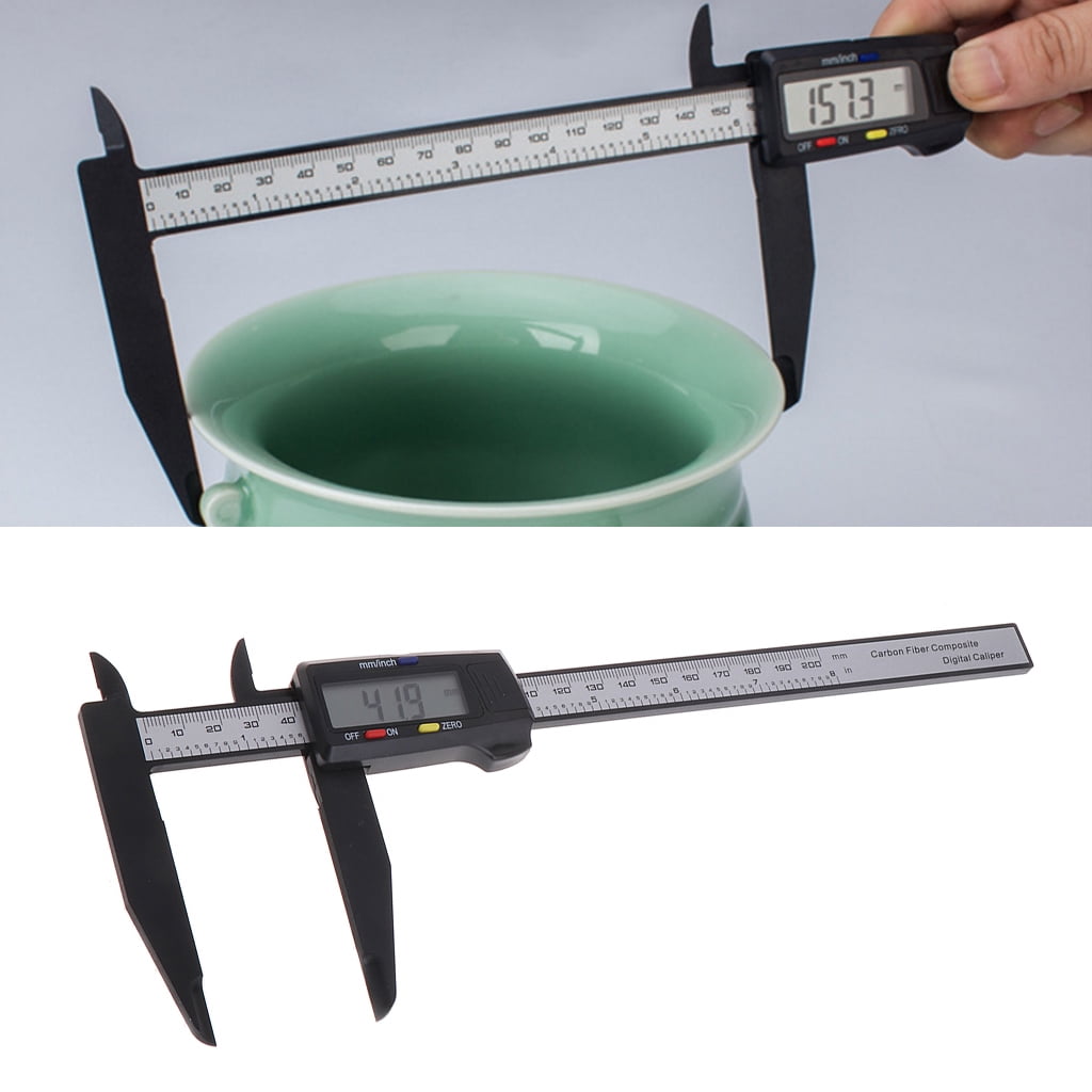 Apooke 0-8 Inch/200mm Electronic Digital Vernier Micrometer Caliper Inch/Millimeter/Fractions Large LCD Screen Measuring Tool